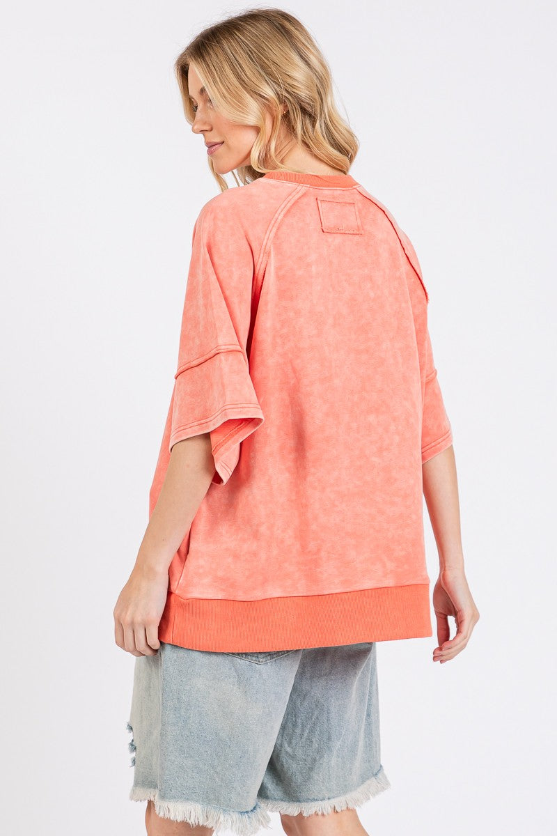 Mineral Wash Terry Peace Shirt