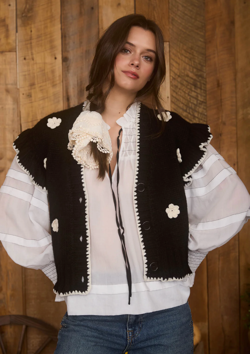 Crochet Floral Cardigan