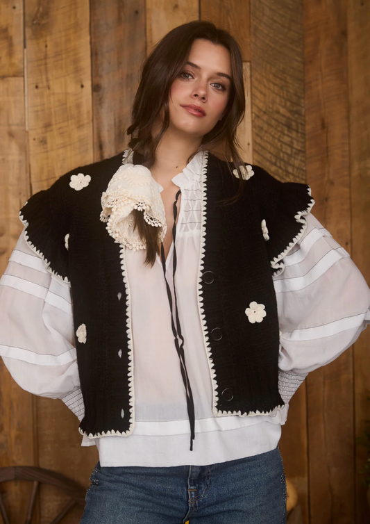 Crochet Floral Cardigan