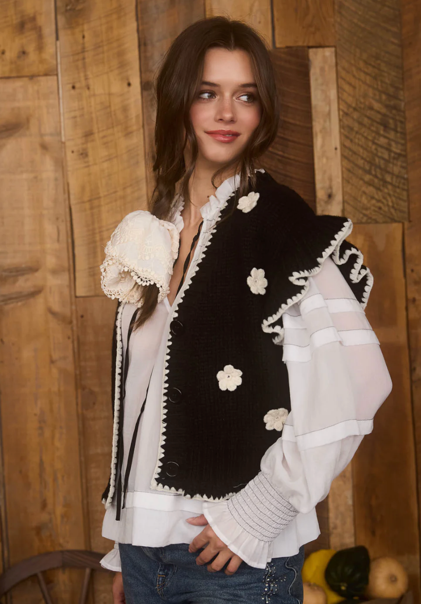 Crochet Floral Cardigan