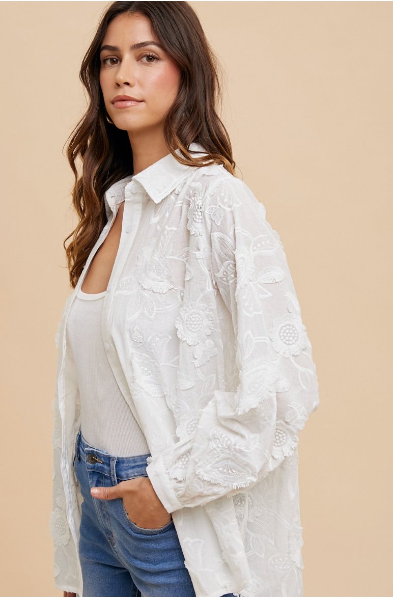 Floral Whisper Button-Up