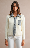 Ivory Denim Days Cardigan