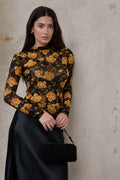 Midnight Garden Mesh Top