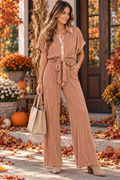 The Rose Glow Pleated Jumpsuit