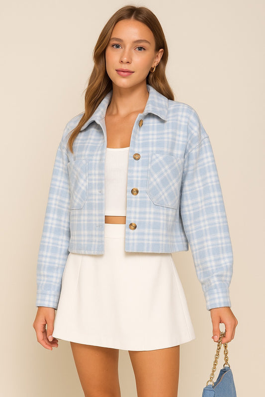 Plaid Button Down Shacket