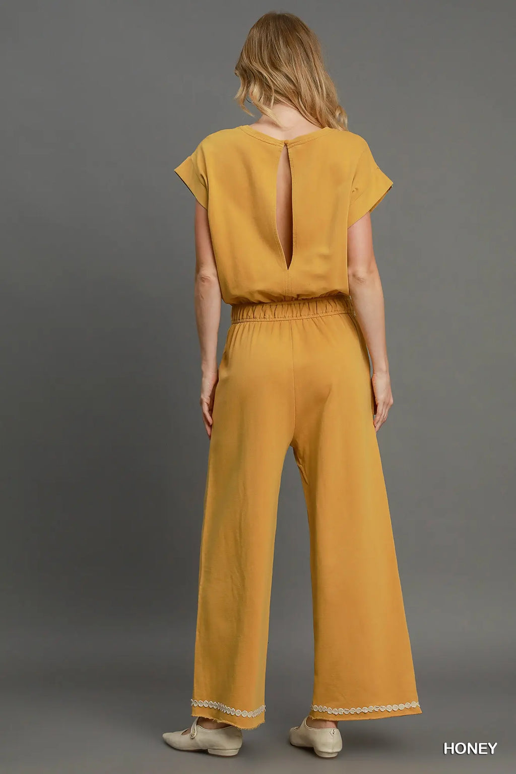 Mineral Wash Jumpsuit - Mustard