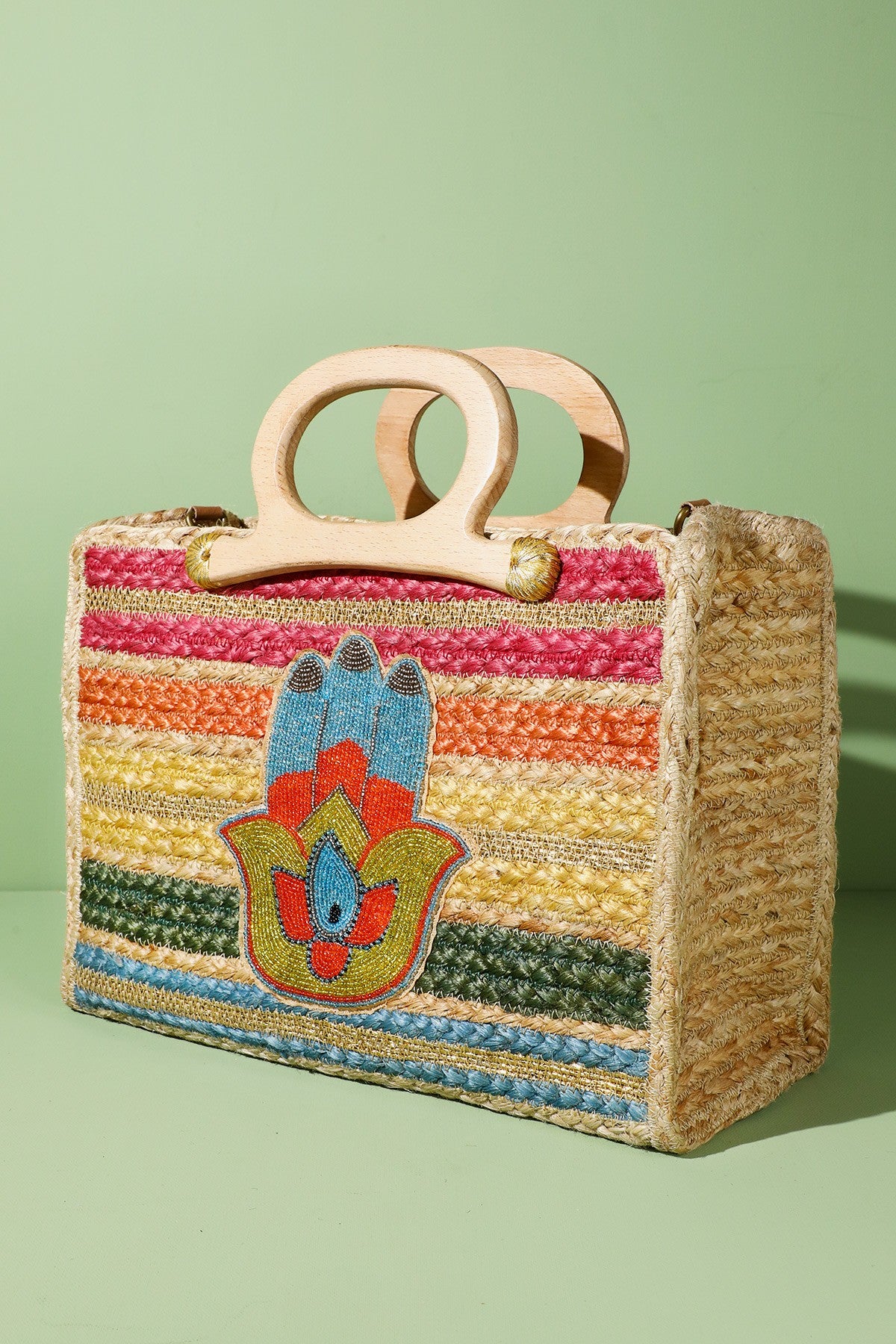 Hamza Beaded Boho Tote Bag