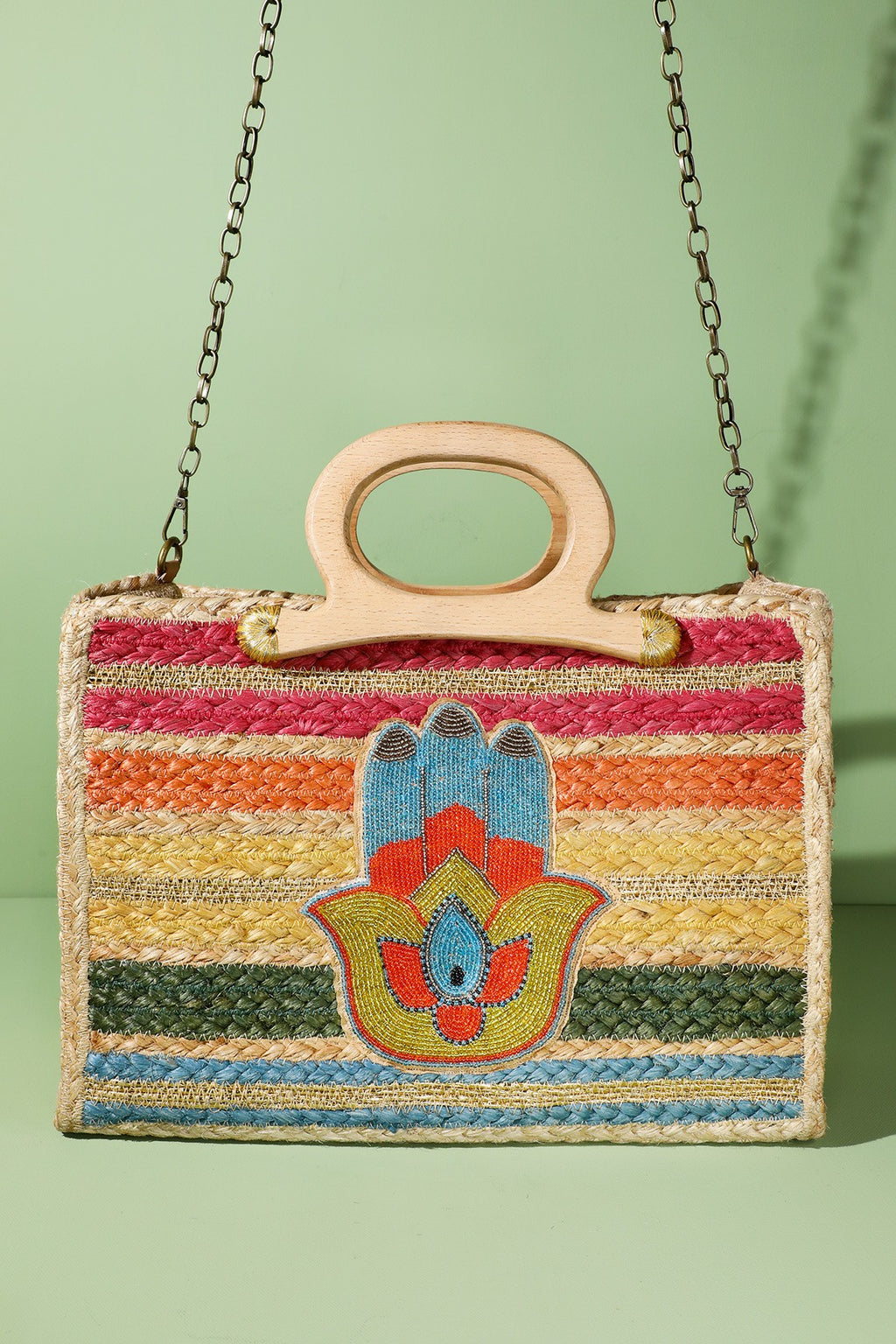 Hamza Beaded Boho Tote Bag