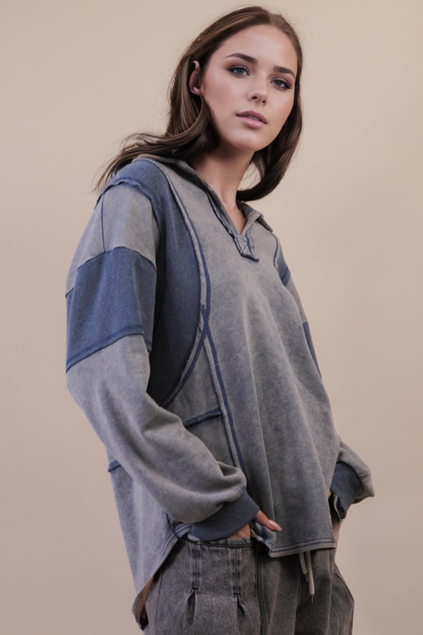 PREMIUM Mineral Wash Terry Knit Top