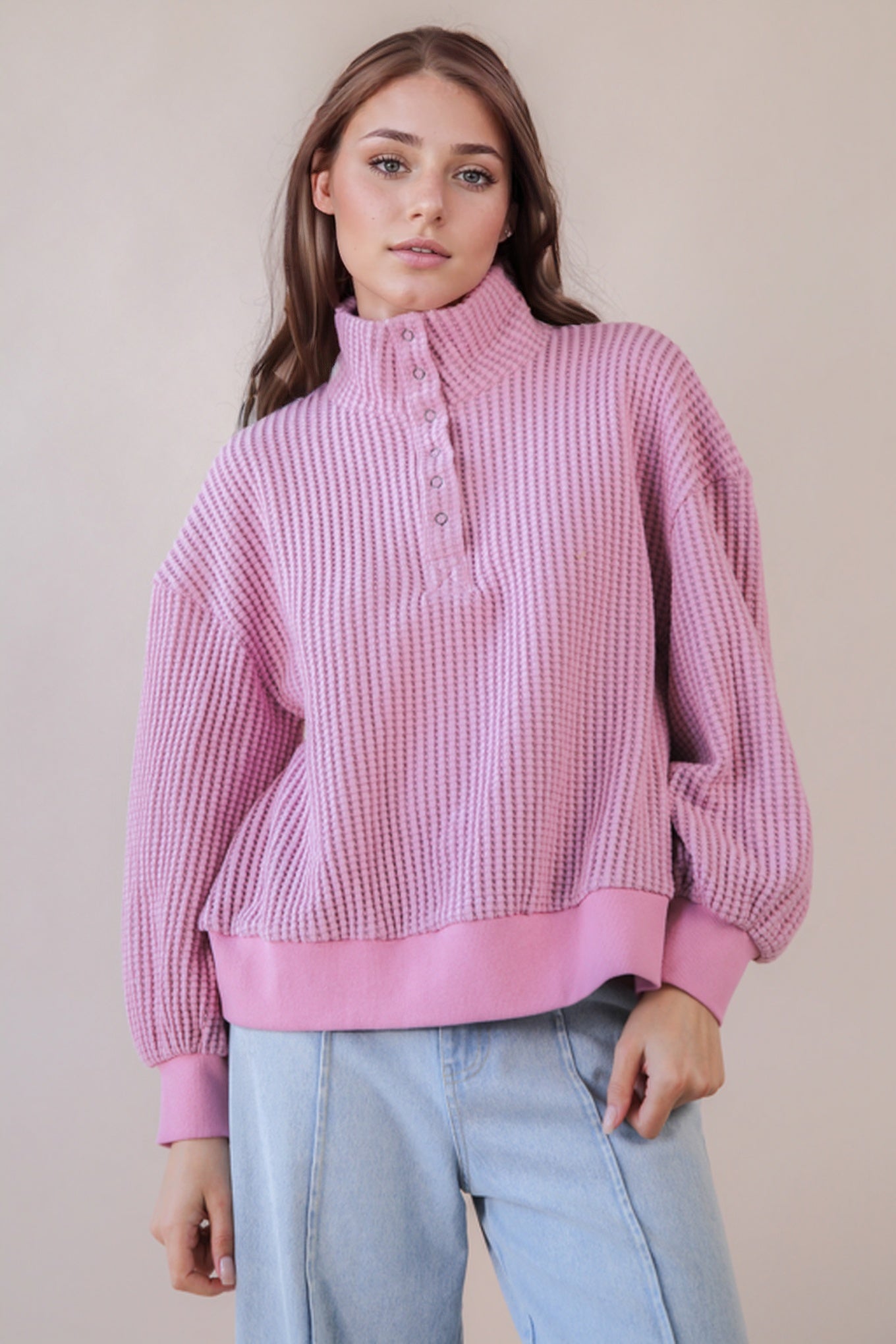 Waffle Knit Top