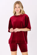 Velour Bliss Set - Burgundy