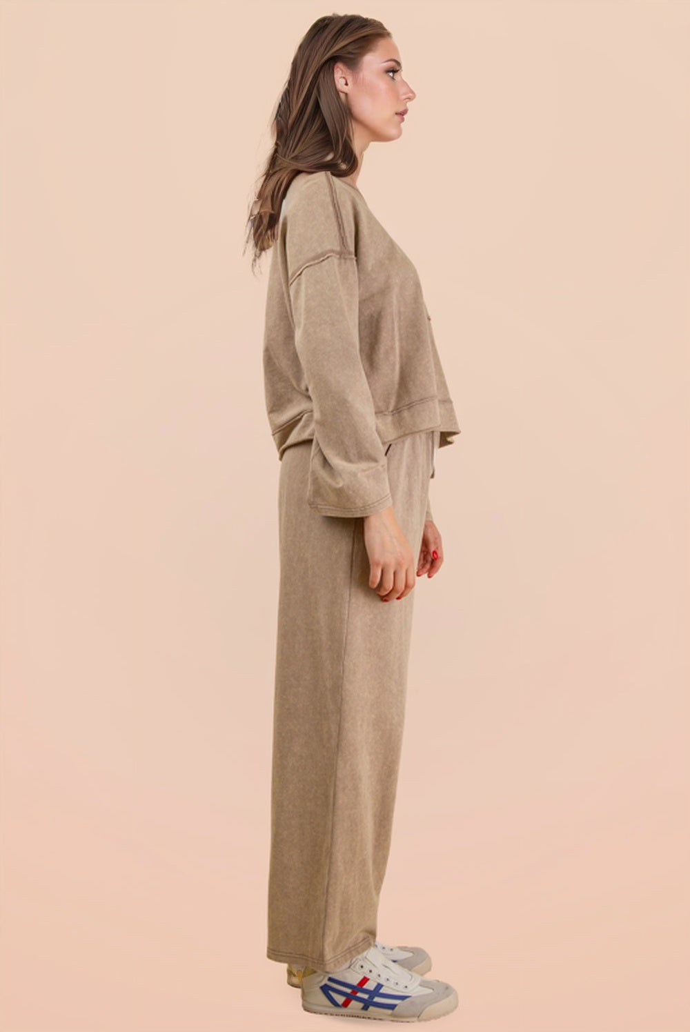 Mineral Wash Loungewear Set - Mocha