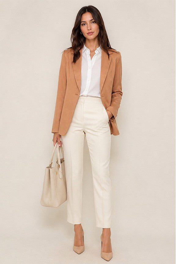 The Madison Blazer   - Taupe