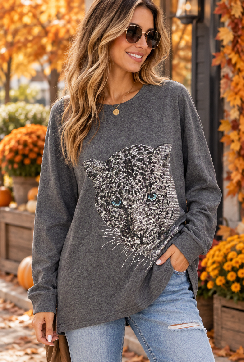 Wild at Heart Rhinestone Top