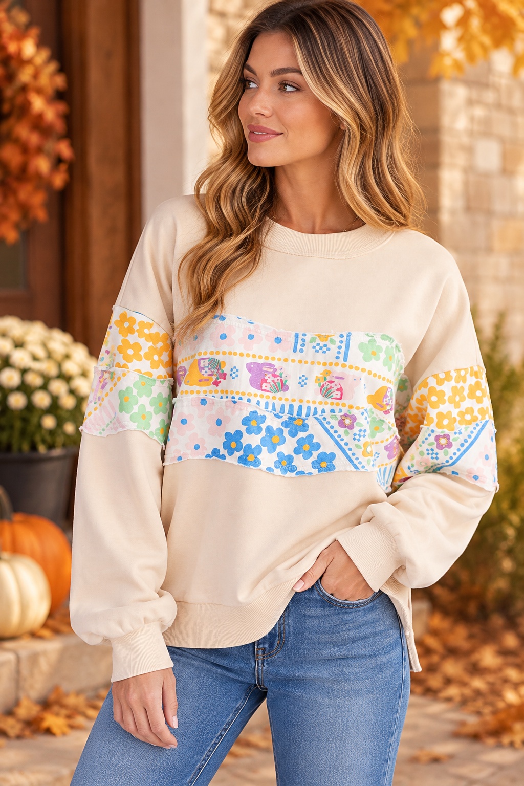 Wildflower Patchwork Crewneck-1