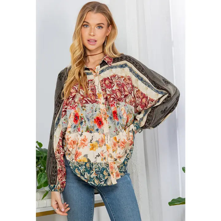 Young Threads Floral Print Top