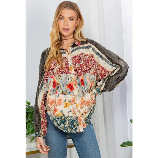 Young Threads Floral Print Top