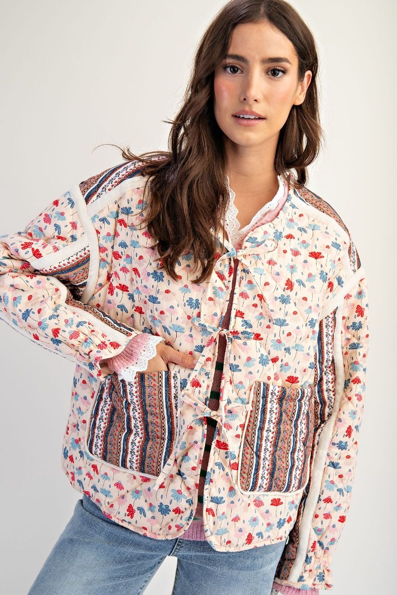 Easel Floral Quilted Jacket