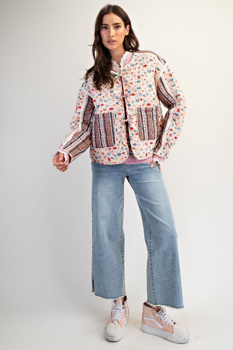 Easel Floral Quilted Jacket