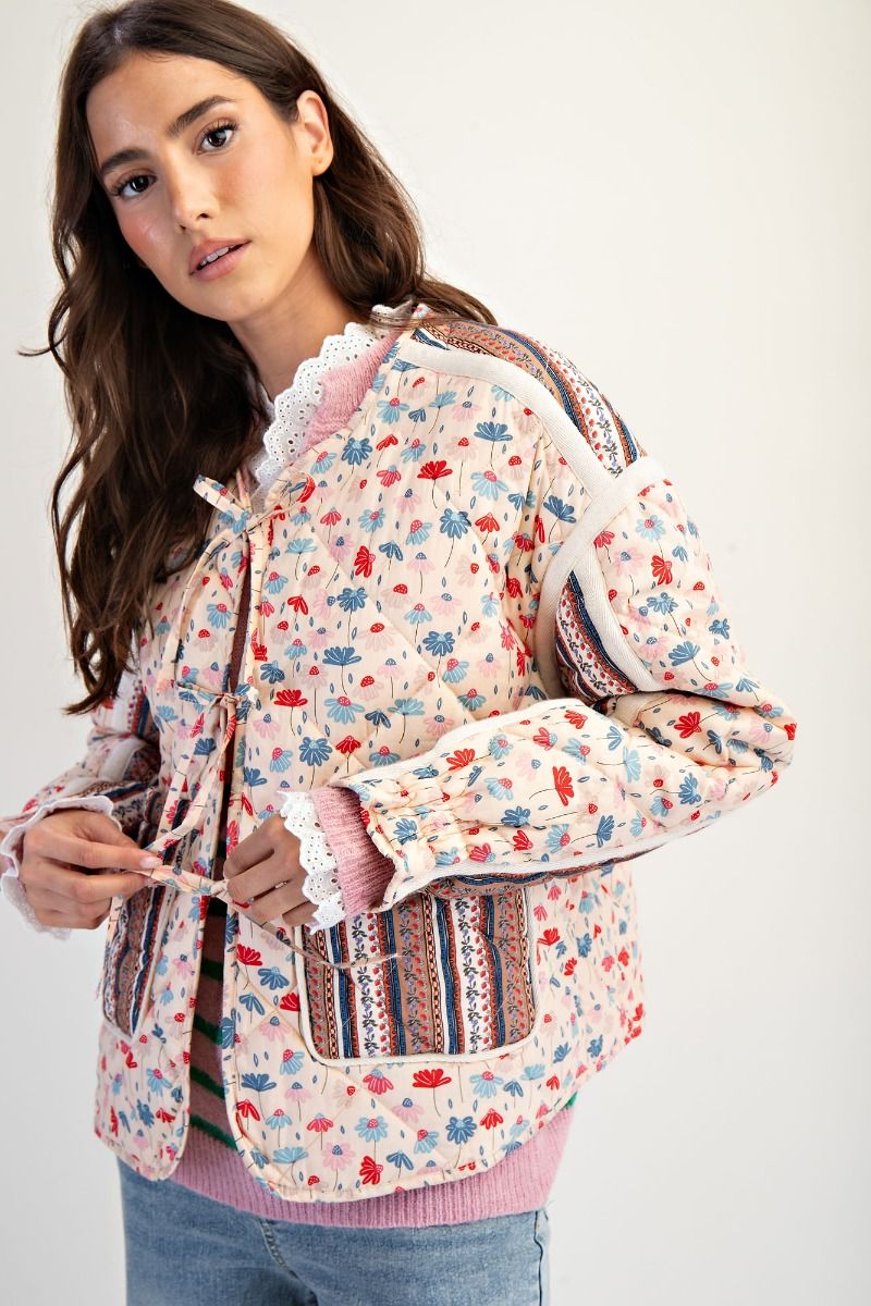 Easel Floral Quilted Jacket