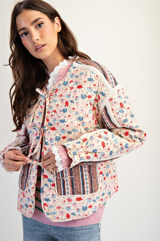 Easel Floral Quilted Jacket