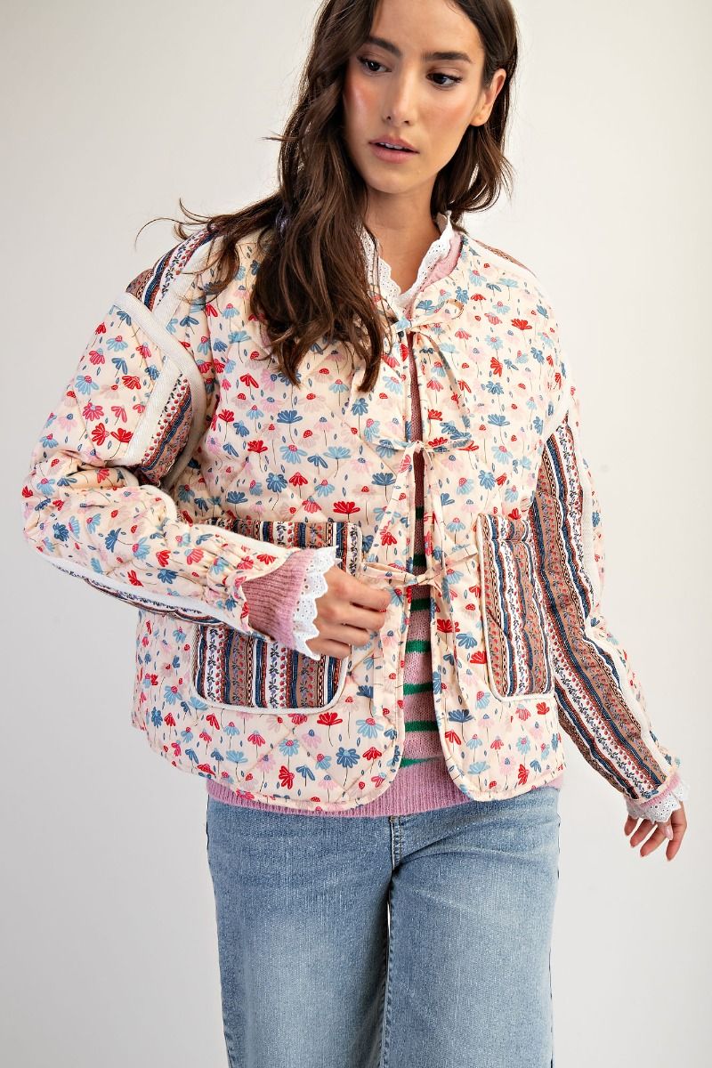 Easel Floral Quilted Jacket