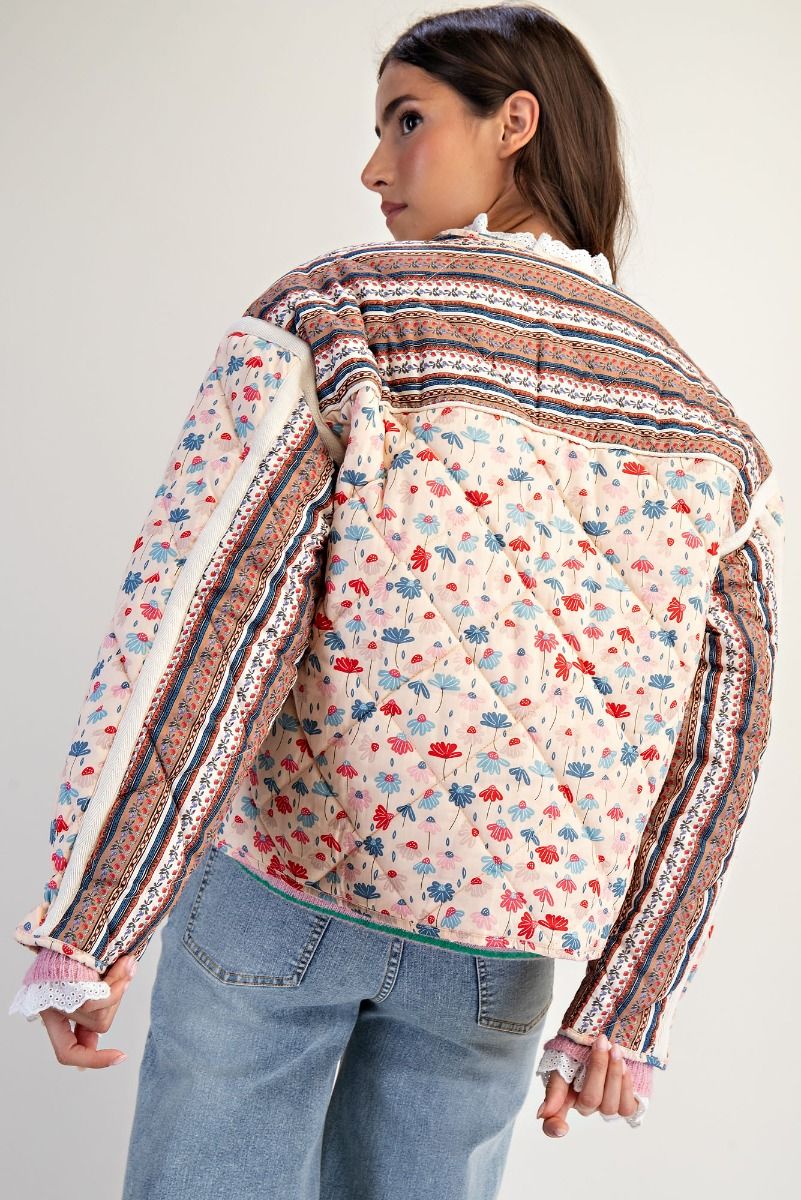 Easel Floral Quilted Jacket