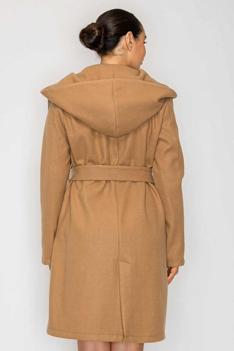 Double Breasted Coat - Tan