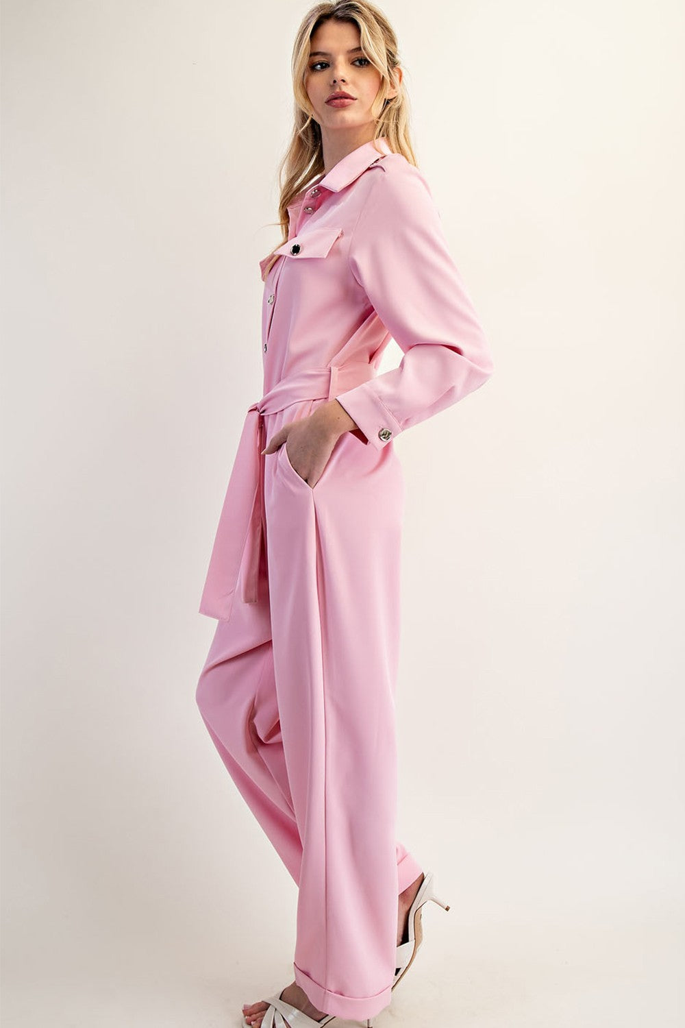 Blush & Button Jumpsuit