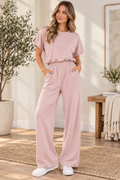 Luxe Bloom Jumpsuit - Mauve