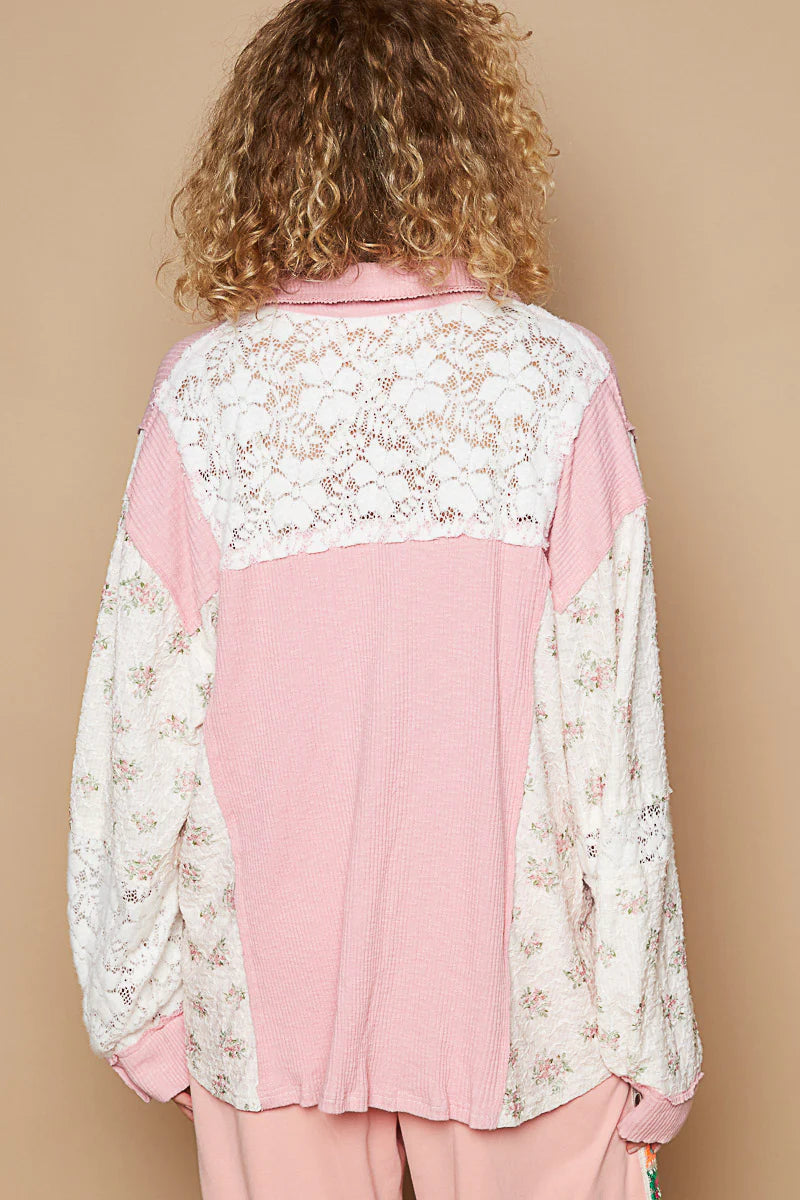 POL Floral Lace Shirt